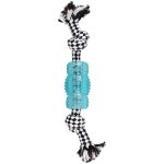 Jouet chien djengo corde avec tube bleu 24cm
