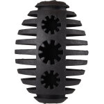 Flamingo gladiator rugby en caoutchouc m noir pour chien 10cm