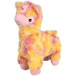 Flamingo lorio peluche lama small pour chien jaune 22cm