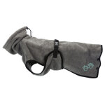 Peignoir gris pour chien taille m 50 cm