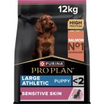Pro plan sensitive skin croquettes pour chiot large athletic saumon 12kg
