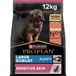 Pro plan sensitive skin croquettes pour chiot large robust saumon 12kg