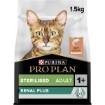 Pro plan renal plus adult sterilised croquettes pour chat dinde 1, 5kg