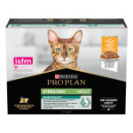 Pro plan sterilised pour chat au poulet 10x85g