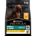 Purina pro plan light sterilised pour chien small & mini 3kg
