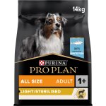 Pro plan light sterilised croquettes pour chien au poisson 14kg