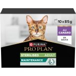 Purina pro plan maintenance chat strilis adulte au canard en sauce 10x85g