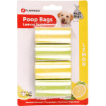 Flamingo sacs ramasse crottes lemon 4x15pcs pour chien