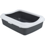 Trixie bac � liti�re classic ouvert gris fonc� 37x15x48cm