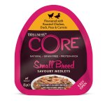 Wellness core savoury medleys canard small breed pour chien 85g