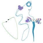 Yogi family accroche porte jouet pour chats libellule 180cm