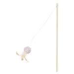 Yogi family canne � p�che avec boule blanche pour chat 40 cm