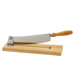 Coupe pain 25 cm en htre et inox avec ramasse miette - tompress