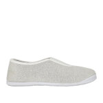 Ballerines rythmiques fille blanc avec �lastique