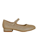 Ballerines babies fille dor  paillettes girl time cuir