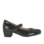 Ballerines babies fille vernis noir girl time cuir