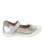 Ballerines  brides fille girl time argent cuir