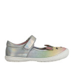 Ballerines  brides fille argent motif licorne girl time cuir