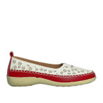 Ballerines confort femme blanc ajoure lady cuir