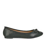 Ballerines femme noir  n?ud vice versa cuir