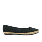 Ballerines femme noires semelle tresse vice versa cuir