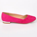 Ballerines femme rose fuschia au talon argent vice versa cuir