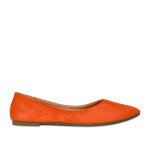 Ballerines pointues femme orange vice versa cuir