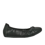 Ballerines souples femme noir  tresse vice versa cuir