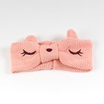 Bandeau pour cheveux motifs oursons rose