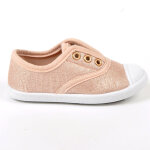 Baskets bb fille en toile dore kokin