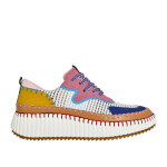 Baskets compenses femme multicolores lacets fantaisie