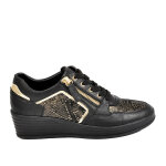 Baskets compenses femme noir semelles amovibles scalina cuir
