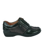 Baskets confort femme bi - matires noir lady cuir