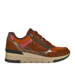 Baskets confort femme marron avec zip scalina