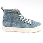 Baskets femme bleu imprim fleuri lee cooper