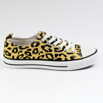 Baskets femme jaune motif lopard street life