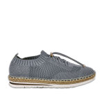 Baskets femme maille grise lacets �lastiques street life
