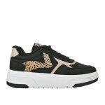 Baskets femme noir motif lopard street life