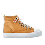 Baskets femme en toile camel lee cooper