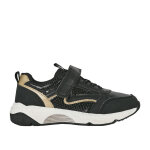 Baskets fille noir et dor� effet reptile street life