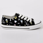 Baskets fille street life noir en toile