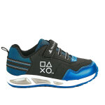 Baskets basses garon noir et bleu playstation