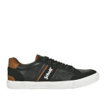 Baskets homme noir  lacets schott cuir