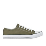 Baskets homme en toile vert kaki street life