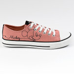 Baskets mickey femme en toile rose