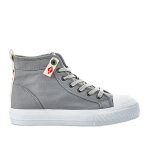 Baskets montantes femme en toile grise lee cooper