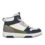 Baskets montantes garon blanc et bleu  fermeture clair street life