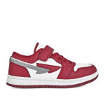 Baskets montantes gar�on rouge et blanc � scratch street life