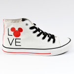Baskets montantes mickey femme blanc