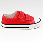 Baskets tennis toile bb fille kokin rouge